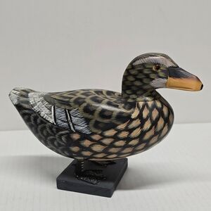 Vintage Duck Hand Carved Wooden Duck Decoy Figurine 8”